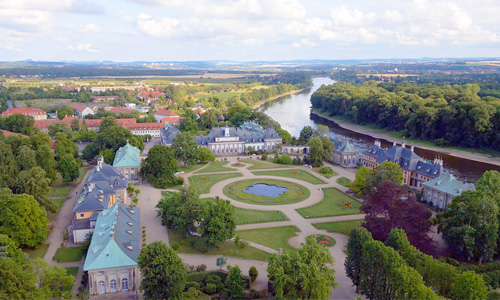 Luftaufnahme Schloss Pillnitz